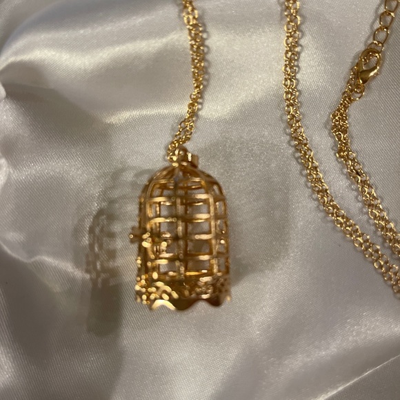 BIRD CAGE DIFFUSER LOCKET NECKLACE - NWOT - 3 Random Color Pom Poms - Picture 5 of 9